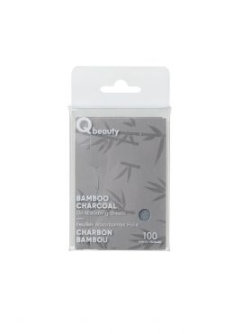 Qbeauty Bamboo Charcoal Oil Absorbing Sheets (100 Sheets)