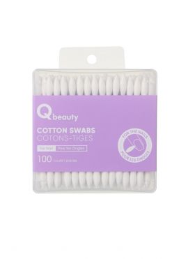 Qbeauty Nail Polish Cotton Swabs 100 Count (Double Pointed Tips)