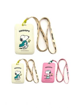 Snoopy Summer Travel Collection Card Holder with Lanyard