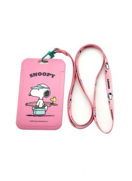 Snoopy Summer Travel Collection Card Holder with Lanyard