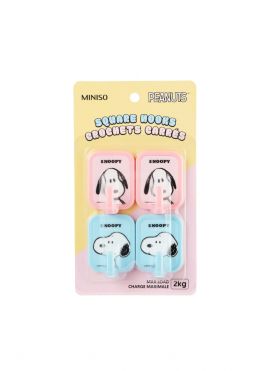 Snoopy Summer Travel Collection Square Hooks (4 pcs)