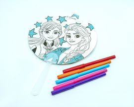 Disney Frozen Collection2.0 Coloring Double-sided Fan(2 Assorted Models)