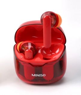 Transparent Case TWS Earphones  Model: S200 (Red)