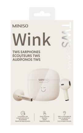 Wink Series TWS Earphones  Model: W66 (Off White)