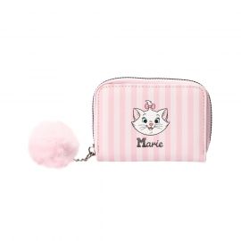 Disney Cat Collection Zip Around Coin Purse(Pink,Marie)