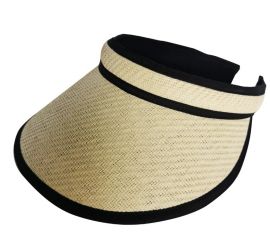 Large Brim Solid Color Straw Hat (Beige)